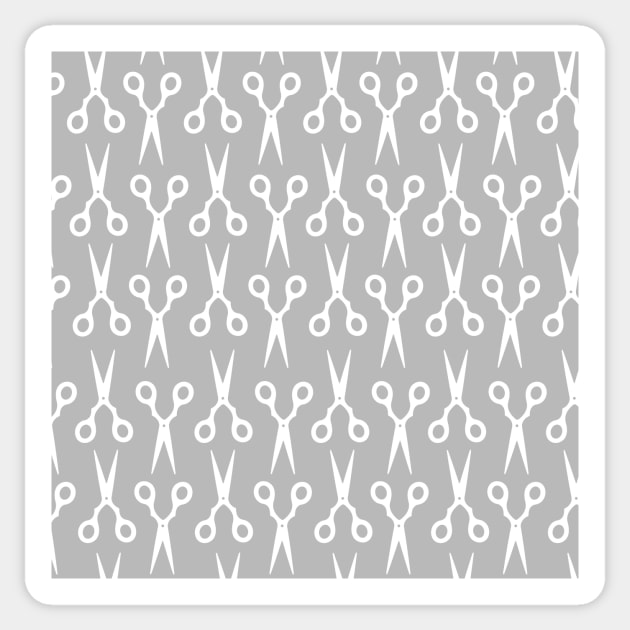 Scissors Grey Pattern Sticker by XOOXOO